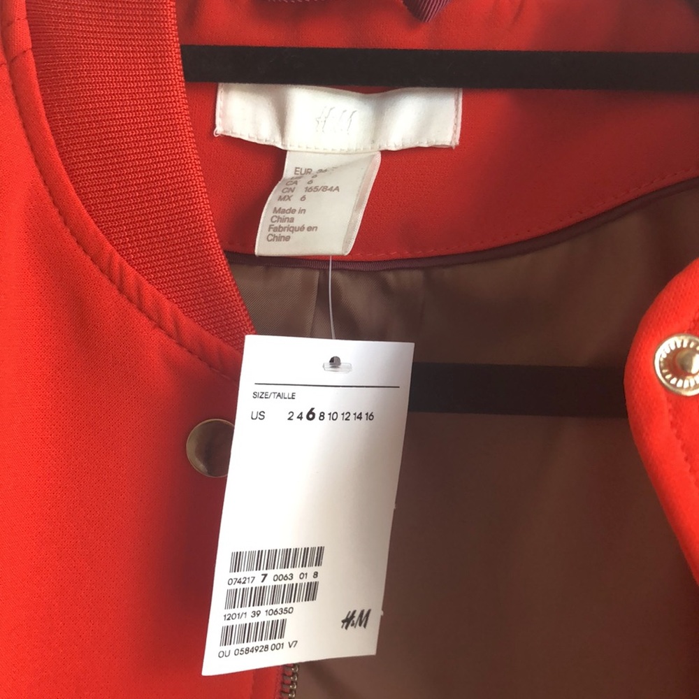 Orange bomber Jacket - Picture 2 of 3
